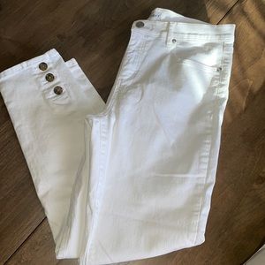 Loft white ankle jeans
